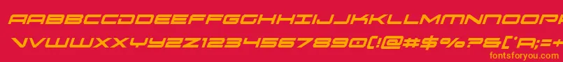 oramaccondital Font – Orange Fonts on Red Background
