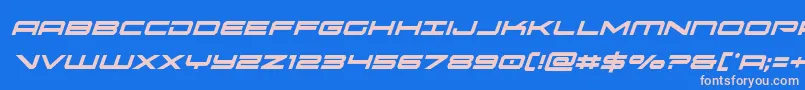 oramaccondital Font – Pink Fonts on Blue Background