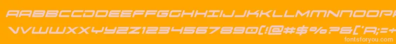 oramaccondital Font – Pink Fonts on Orange Background