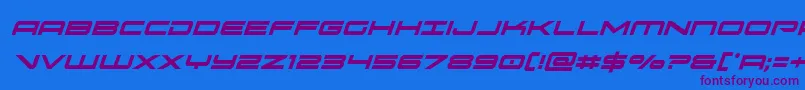 oramaccondital Font – Purple Fonts on Blue Background