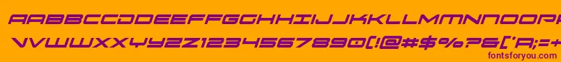 oramaccondital Font – Purple Fonts on Orange Background