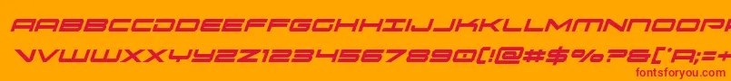 フォントoramaccondital – オレンジの背景に赤い文字