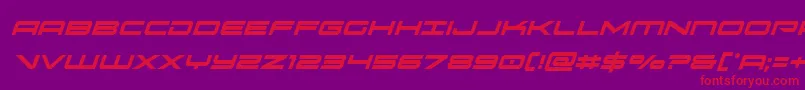 oramaccondital Font – Red Fonts on Purple Background
