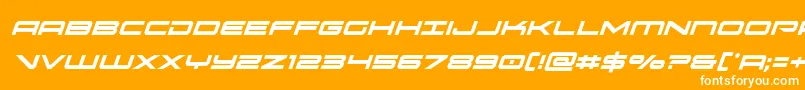 oramaccondital Font – White Fonts on Orange Background