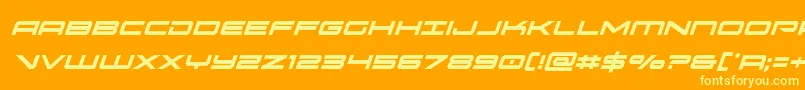 oramaccondital Font – Yellow Fonts on Orange Background