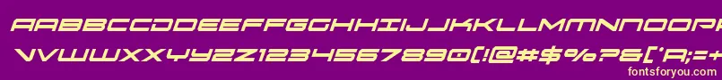 oramaccondital Font – Yellow Fonts on Purple Background