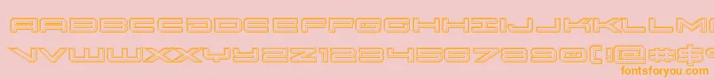 oramacengrave Font – Orange Fonts on Pink Background