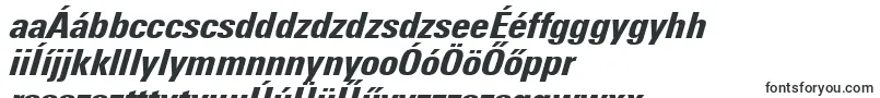 UniversNextProBlackCondensedItalic-fontti – unkarilaiset fontit