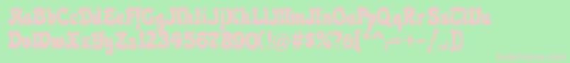 Neptuncat Font – Pink Fonts on Green Background