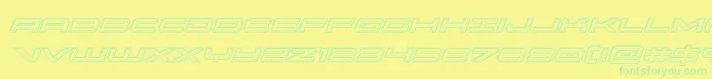 Weitere Informationen zur oramacengraveital-Schriftart oramacengraveital-Schriftart – Grüne Schriften auf gelbem Hintergrund