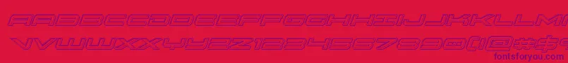 oramacengraveital Font – Purple Fonts on Red Background