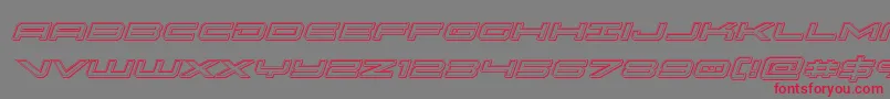 oramacengraveital Font – Red Fonts on Gray Background