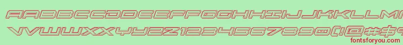 oramacengraveital Font – Red Fonts on Green Background