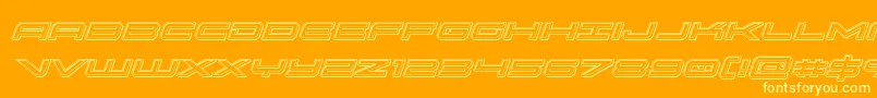 oramacengraveital Font – Yellow Fonts on Orange Background
