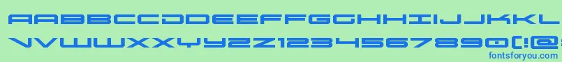 oramacexpand Font – Blue Fonts on Green Background