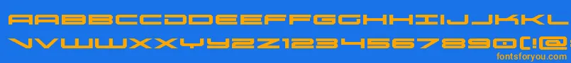 Police oramacexpand – polices orange sur fond bleu