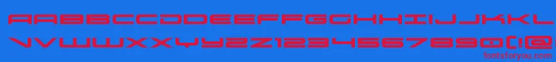 oramacexpand Font – Red Fonts on Blue Background