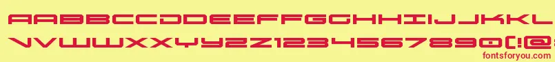 oramacexpand Font – Red Fonts on Yellow Background