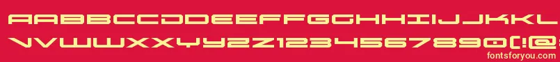 oramacexpand Font – Yellow Fonts on Red Background