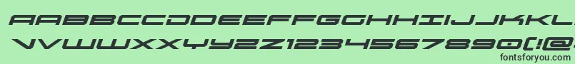 oramacexpandital Font – Black Fonts on Green Background