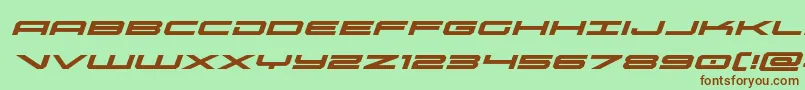 oramacexpandital Font – Brown Fonts on Green Background