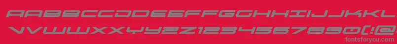 oramacexpandital Font – Gray Fonts on Red Background