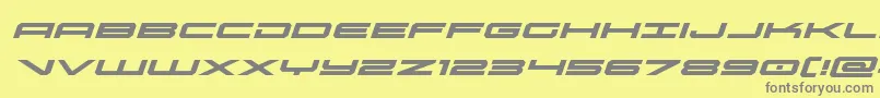 oramacexpandital Font – Gray Fonts on Yellow Background