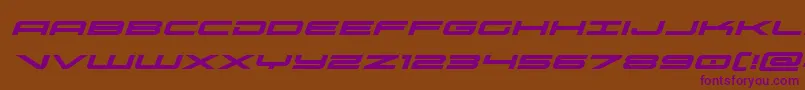 oramacexpandital Font – Purple Fonts on Brown Background