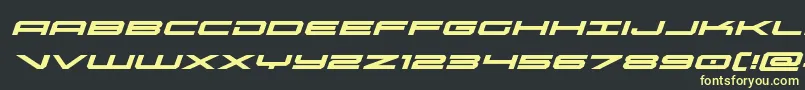 oramacexpandital Font – Yellow Fonts on Black Background