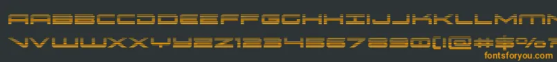 フォントoramacgrad – 黒い背景にオレンジの文字