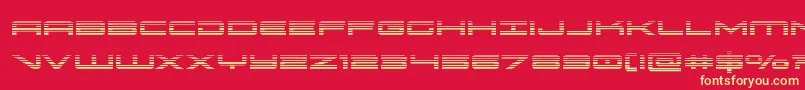 oramacgrad Font – Yellow Fonts on Red Background