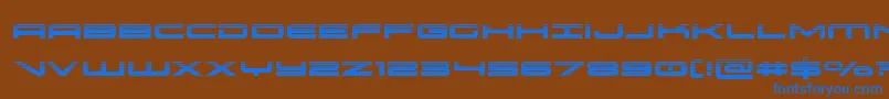 Weitere Informationen zur oramachalf-Schriftart oramachalf-Schriftart – Blaue Schriften auf braunem Hintergrund