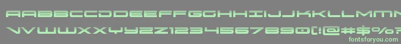 フォントoramachalf – 灰色の背景に緑のフォント