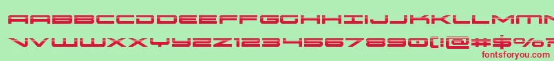 oramachalf Font – Red Fonts on Green Background