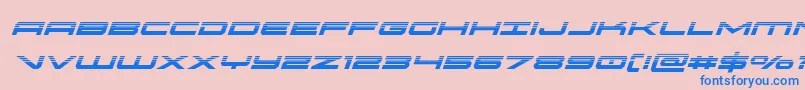 oramachalfital Font – Blue Fonts on Pink Background