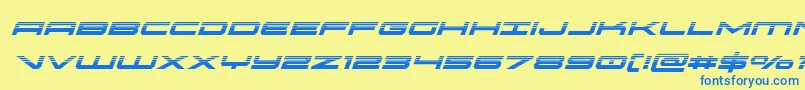 oramachalfital Font – Blue Fonts on Yellow Background