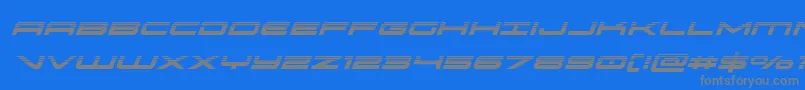 oramachalfital Font – Gray Fonts on Blue Background