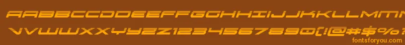 oramachalfital Font – Orange Fonts on Brown Background