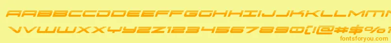 oramachalfital Font – Orange Fonts on Yellow Background
