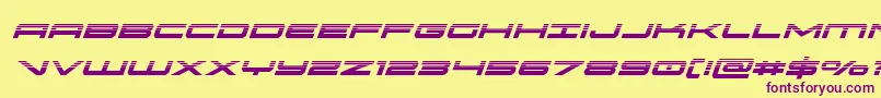 oramachalfital Font – Purple Fonts on Yellow Background