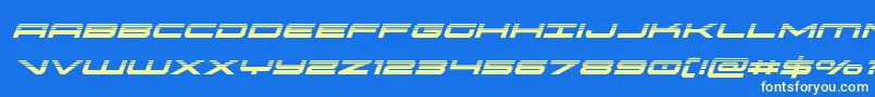 oramachalfital Font – Yellow Fonts on Blue Background
