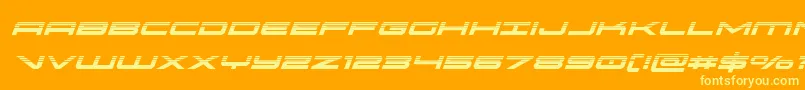 oramachalfital Font – Yellow Fonts on Orange Background