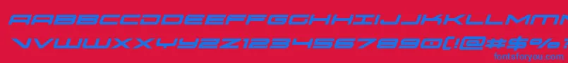 oramacital Font – Blue Fonts on Red Background
