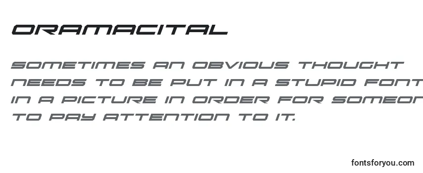 Review of the Oramacital Font
