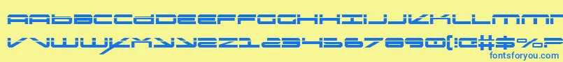 oramaclaser Font – Blue Fonts on Yellow Background