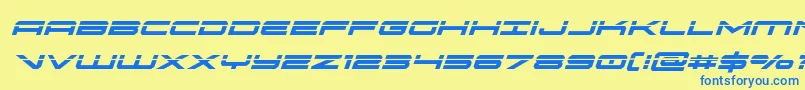 Шрифт oramaclaserital – синие шрифты на жёлтом фоне
