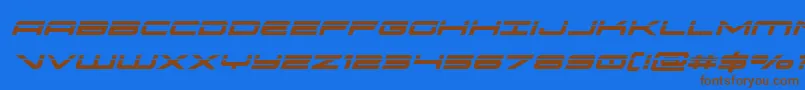 oramaclaserital Font – Brown Fonts on Blue Background