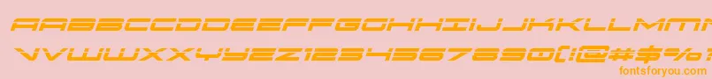 oramaclaserital Font – Orange Fonts on Pink Background