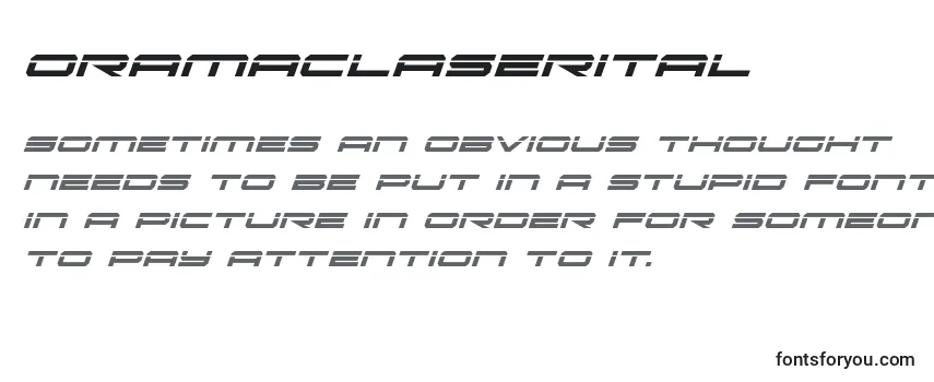 Review of the Oramaclaserital Font