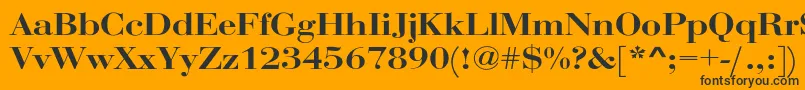 RothniextBold-fontti – mustat fontit oranssilla taustalla